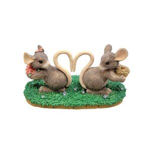 Charming Tails Love Mice Figurine Early Issue Retired 89/314 HTF RARE